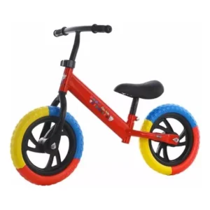 Bicicleta de Equilibrio Ammuel Para Niños de 2 a 4 Años, Aluminio Fucsia-Tricolor