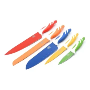 Set de Cuchillos 5 Piezas Antiadherentes de Colores (BB 5080)