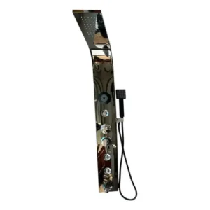 Columna De Ducha Negro Hidromasaje 3 Jets Bluetooth