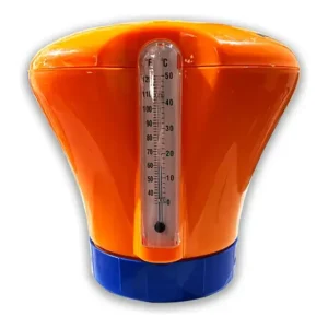 Boya Dosificadora De Colores C/termómetro Vulcano P/piscinas Color Naranja