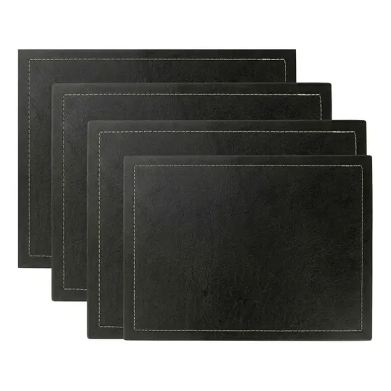 Set De 4 Individuales Clasic Color Negro 30x40cm