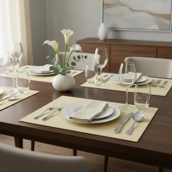 Set Pack 6 Unidades Individuales Mesa Lavables Texturizados