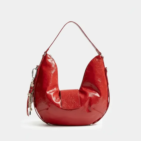 Cartera Con Charm Rojo Cereza Isadora