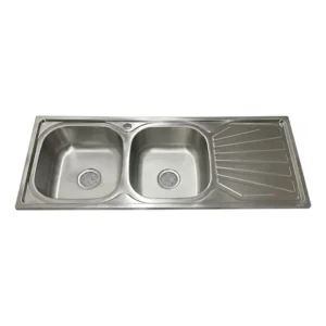 Lavaplatos Doble De Acero Inoxidable Con Escurridor