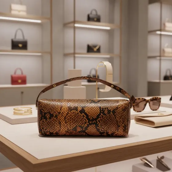 Cartera Baguette Isadora Animal Print Caramelo