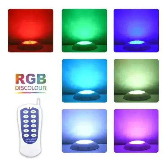 Foco LED Multicolor para Piscina Vulcano 18 W con Control Remoto