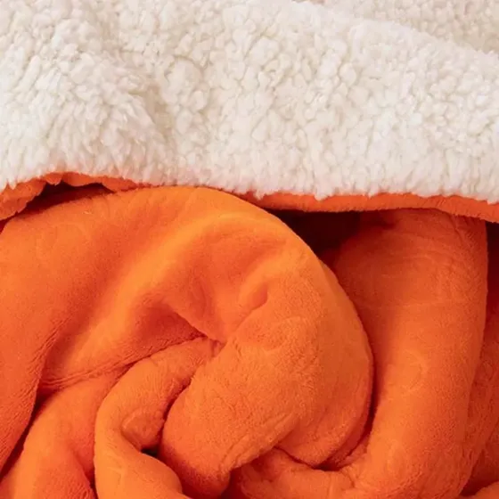 Cubrecama Doral Sherpa Embossed Kids 1.5 Plazas Naranja