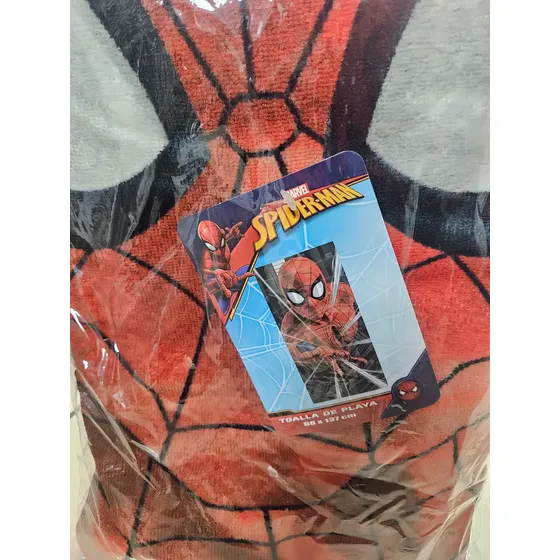 Toalla Microfibra Spiderman 68x137cm Secado Rápido Playa Piscina