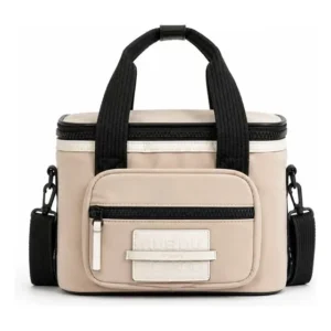 Lonchera De Mujer Isadora  Con Bolsillo Frontal Beige