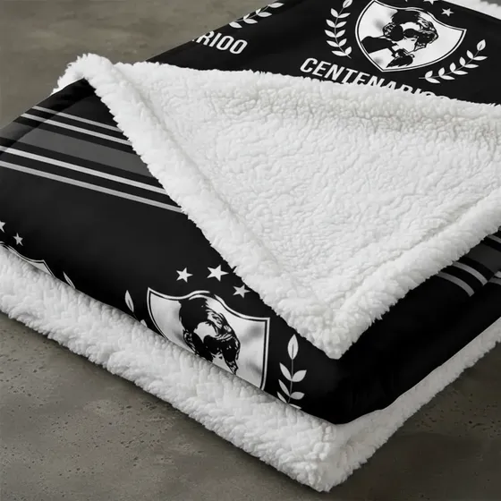 Frazada Polar Sherpa Colo-colo Centenario 1.5 Plazas 150x200