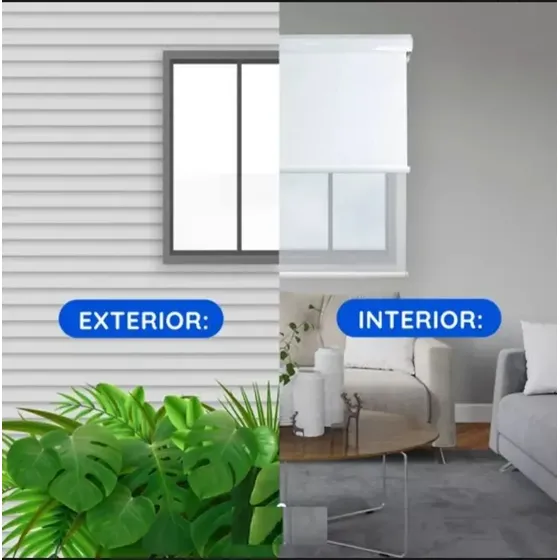 Roller Blackout Doble Cortina+ Visillo Blanco 120x200cm