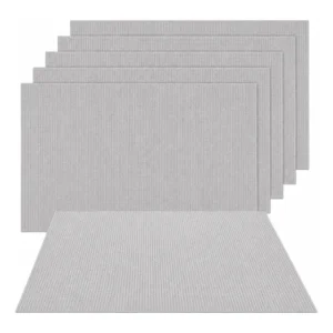 Set Pack 6 Unidades Individuales Mesa Lavables Gris