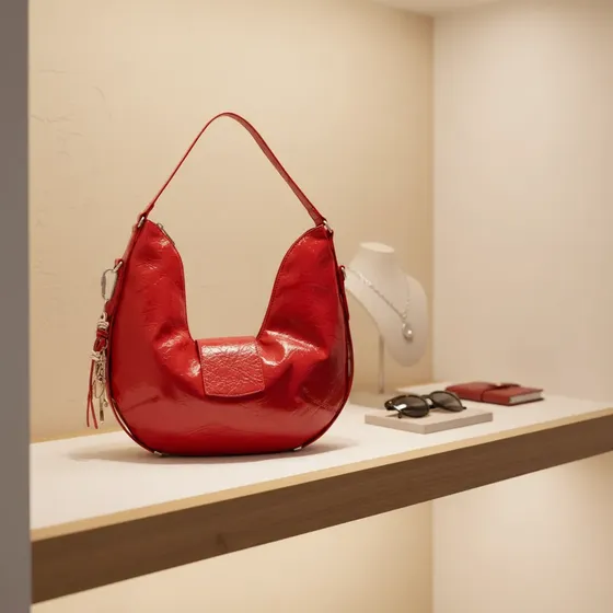 Cartera Con Charm Rojo Cereza Isadora