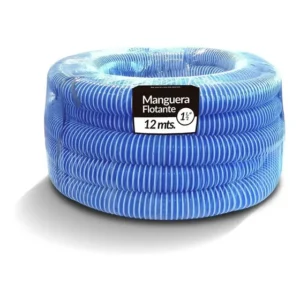 Manguera Vulcano Flotante Piscinas De 1 1/2 Bicolor X 12 M Color Celeste