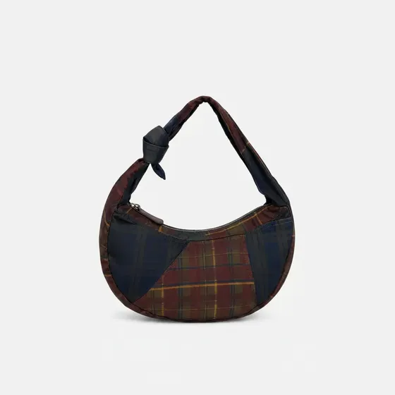 Cartera Hobo Isadora Cuadrillé Navy Bordeaux