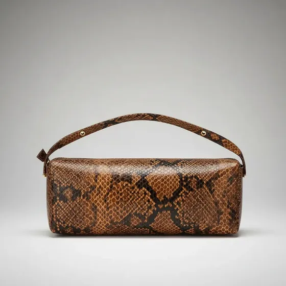 Cartera Baguette Isadora Animal Print Caramelo
