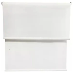 Roller Blackout Doble Cortina+ Visillo Blanco 120x200cm