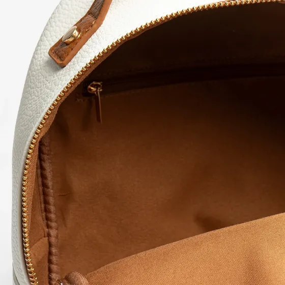 Mochila De Mujer Isadora Special Price Con Bolsillo Frontal Bicolor Lisa