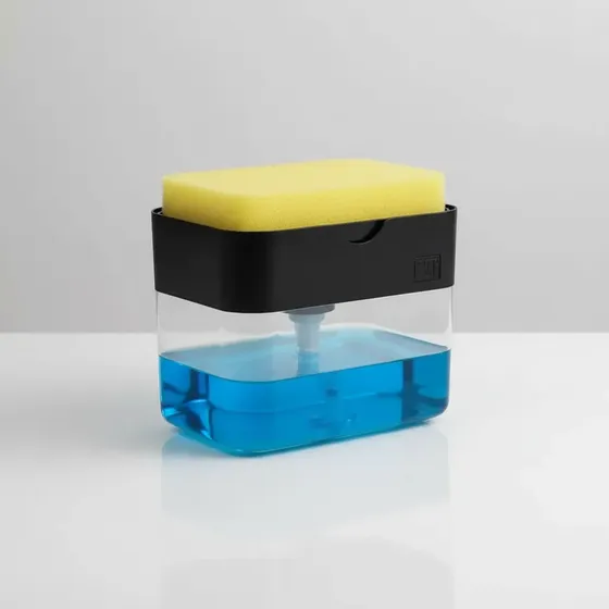 Dispensador De Jabón Con Porta Esponja Para Cocina
