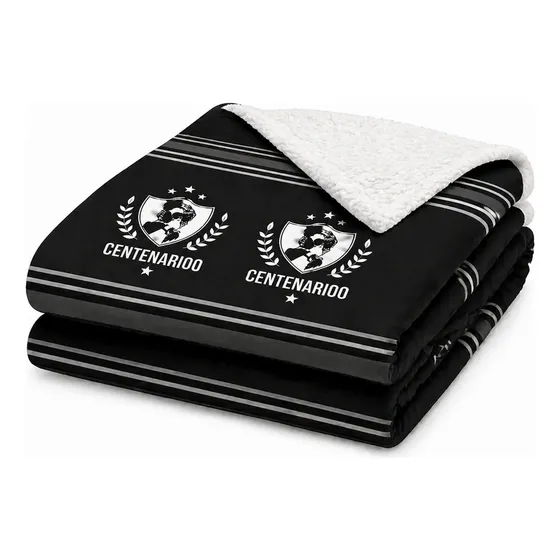 Frazada Polar Sherpa Colo-colo Centenario 1.5 Plazas 150x200