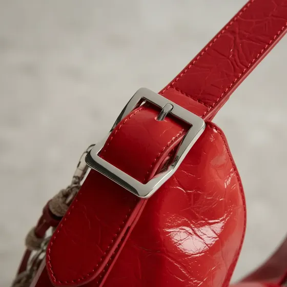Cartera Con Charm Rojo Cereza Isadora