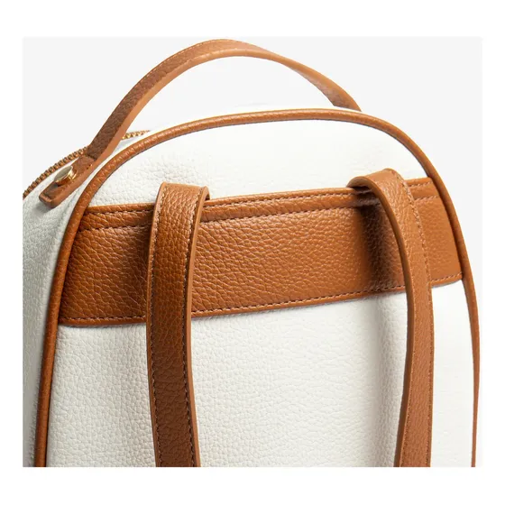 Mochila De Mujer Isadora Special Price Con Bolsillo Frontal Bicolor Lisa