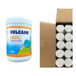 Pack 10 cloro 90 tabletas Vulcano 1 kg